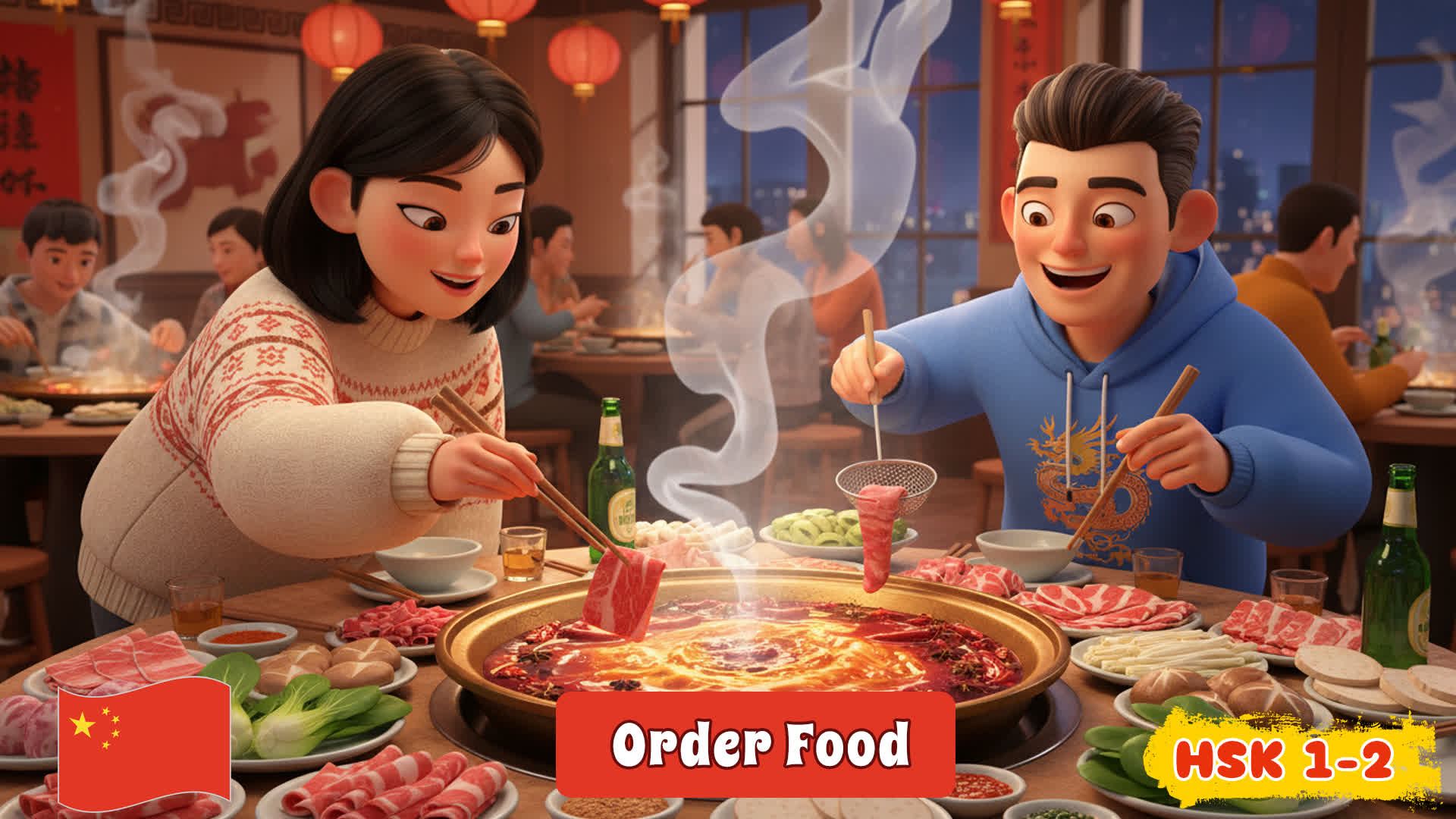 [PDF Transcript ] How to Order Food in Chinese? 15 Beginner Conversations (HSK 1 & 2)