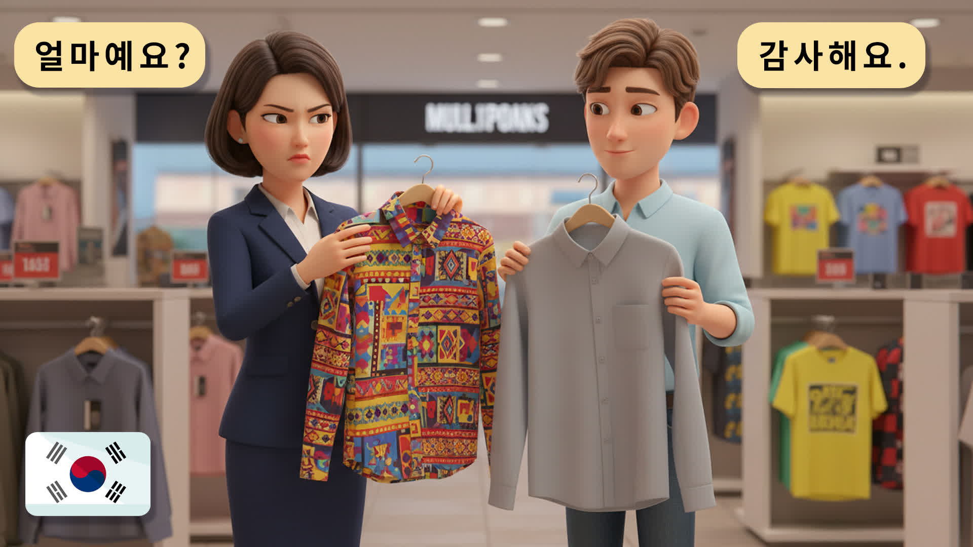 [PDF Transcript] Korean Conversation Practice: Shopping for Clothes (TOPIK 1) 