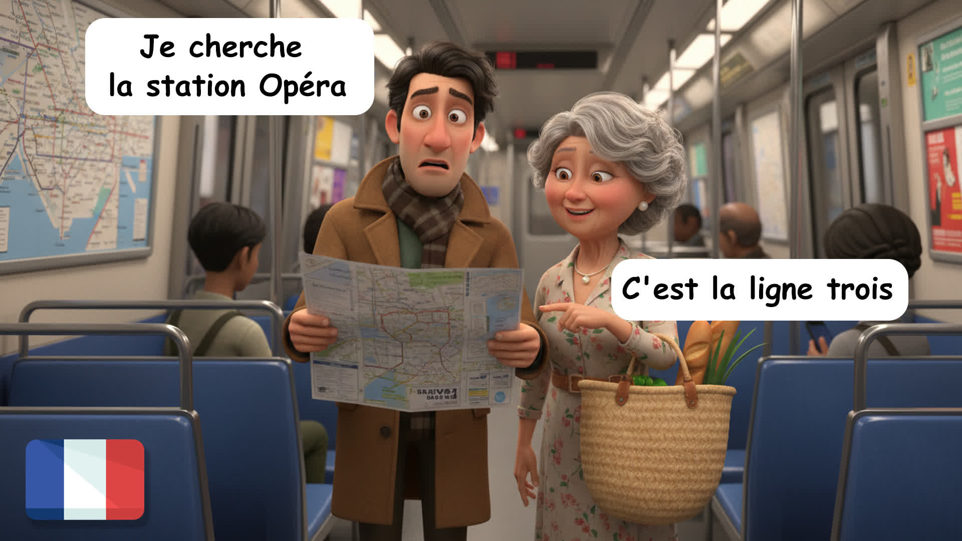 [PDF Transcript] 20 Minutes of Real-Life French Conversations (A1–A2) | Daily life in France