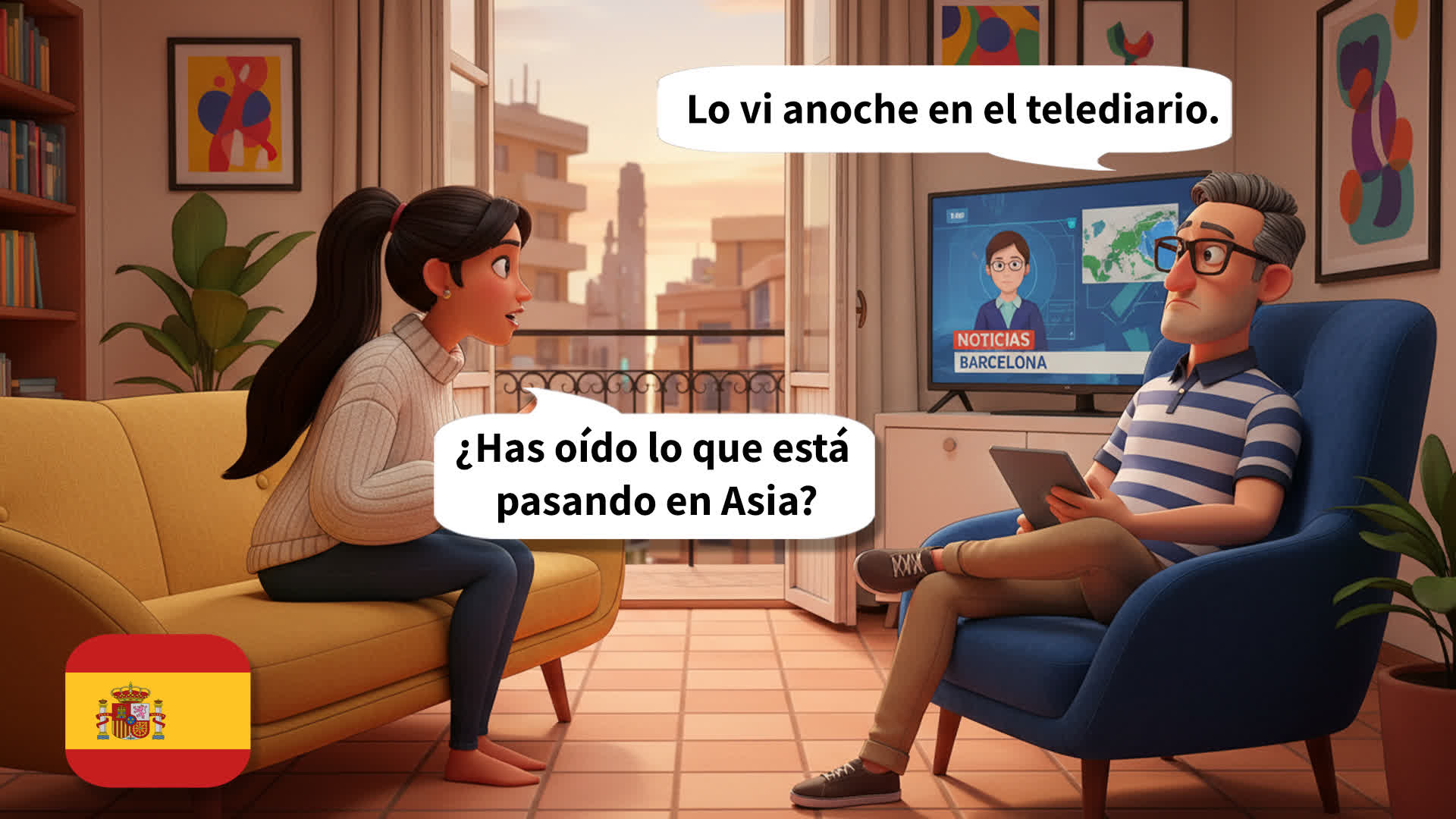[Spanish Listening] Learn Spanish: Short Conversations About the News (B1-B2)